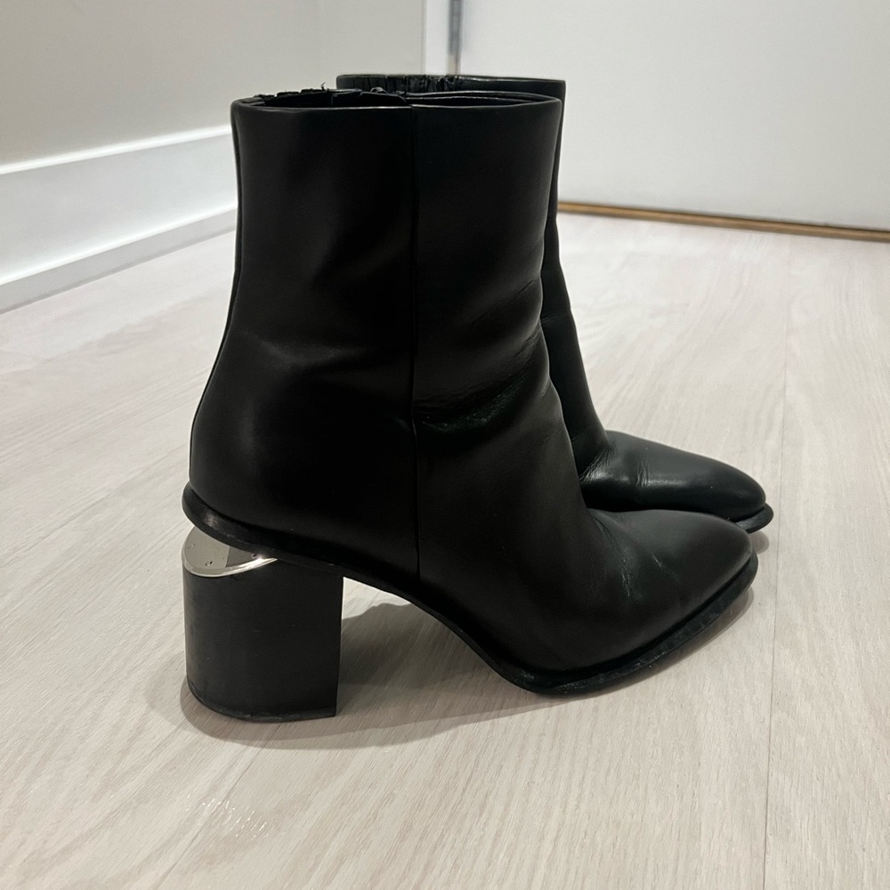 Alexander Wang Black Leather Ankle Boots